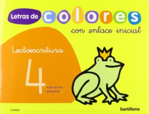 LETRAS COLORES 4  (5 AOS) LECTOESCRITURA. 